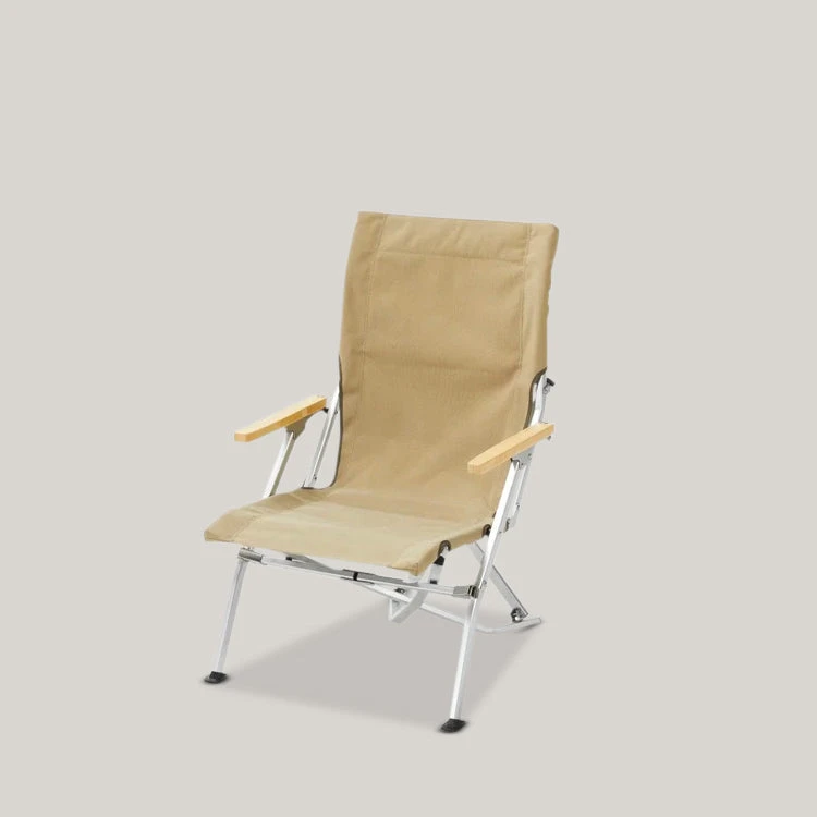 SNOW PEAK FOLDING LOW BEACH CHAIR - KHAKI 3 SNOW PEAK FOLDING LOW BEACH CHAIR - KHAKI