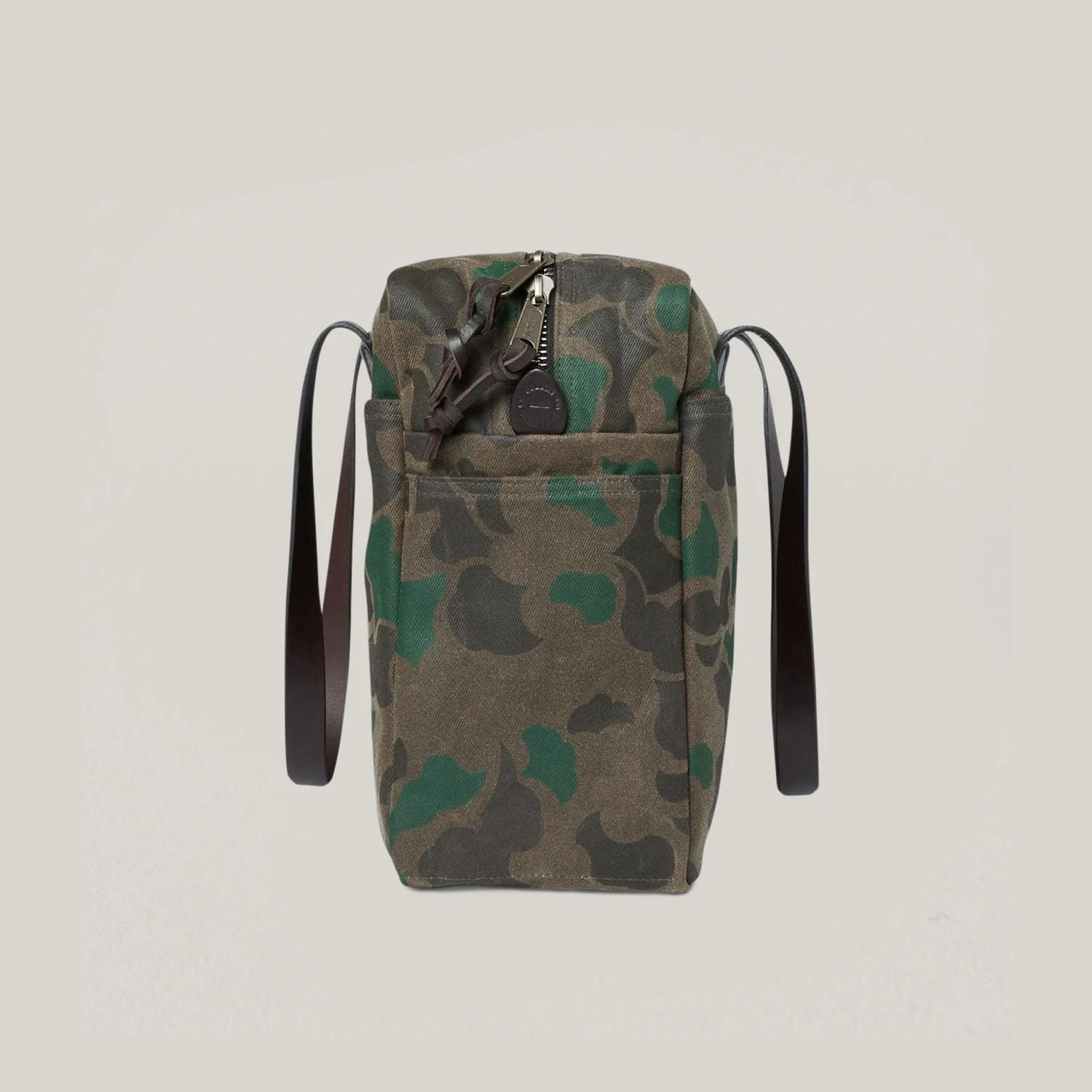 FILSON WAXED RUGGED TWILL TOTE BAG WITH ZIPPER - DARK WAX SHRUB CAMO 5 FILSON WAXED RUGGED TWILL TOTE BAG WITH ZIPPER - DARK WAX SHRUB CAMO - Image 3