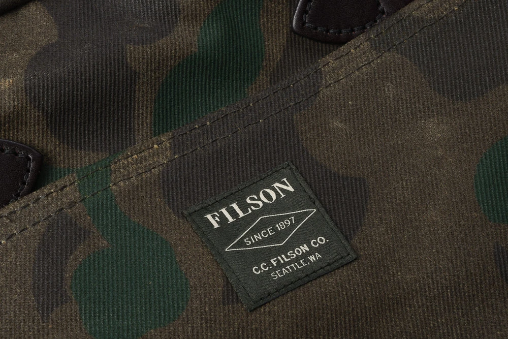 FILSON WAXED RUGGED TWILL TOTE BAG WITH ZIPPER - DARK WAX SHRUB CAMO 8 FILSON WAXED RUGGED TWILL TOTE BAG WITH ZIPPER - DARK WAX SHRUB CAMO - Image 6