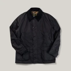 BARBOUR ASHBY WAXED JACKET - NAVY