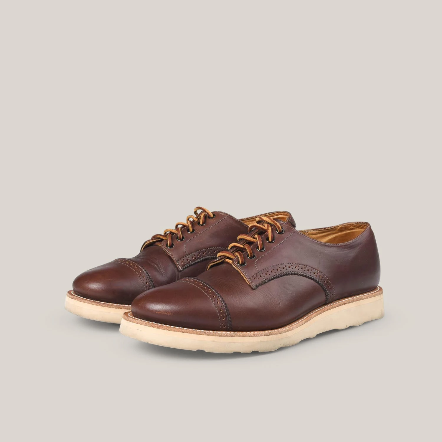 USED YUKETEN JOHNSON OXFORD SHOE - BROWN 3 USED YUKETEN JOHNSON OXFORD SHOE - BROWN