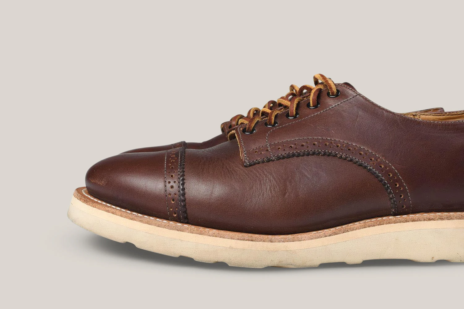 USED YUKETEN JOHNSON OXFORD SHOE - BROWN 6 USED YUKETEN JOHNSON OXFORD SHOE - BROWN - Image 4