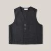 USED FILSON MACKINAW WOOL VEST - CHARCOAL
