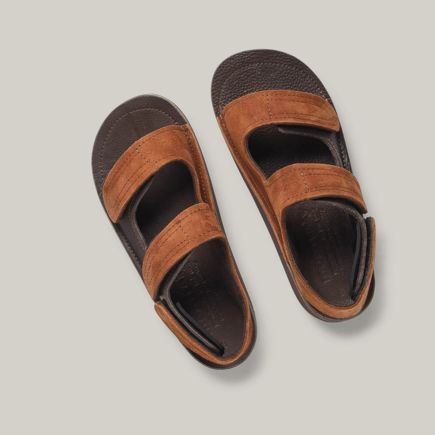 MONITALY LEATHER 3 STRAP SANDAL - TOBACCO X CHOCOLATE 8 MONITALY LEATHER 3 STRAP SANDAL - TOBACCO X CHOCOLATE - Image 6