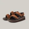MONITALY LEATHER 3 STRAP SANDAL - TOBACCO X CHOCOLATE -BARBOUR shop Monitaly Chamula Shoes Dec22 7 1024x1024@2x
