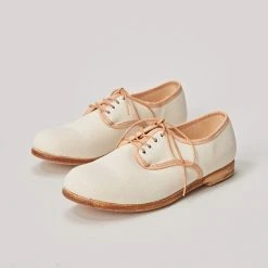 TATAMBA DERBY LACE UP CANVAS SHOE - NATURAL
