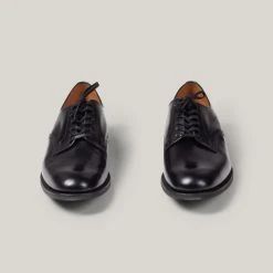 SANDERS MILITARY DERBY SHOE - BLACK -BARBOUR shop Sanders SOC LRDec19 3688 1024x1024@2x