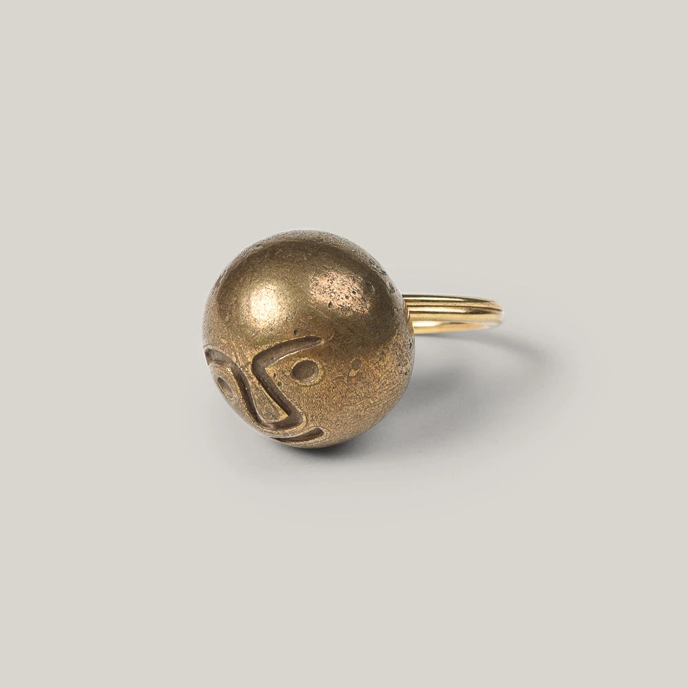 TENDER CO. LOST WAX CAST BRASS BALL KEYCHAIN 3 TENDER CO. LOST WAX CAST BRASS BALL KEYCHAIN