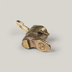 Alternative view of TENDER CO. LOST WAX CAST BRASS ELEPHANT'S BOOT KEYCHAIN