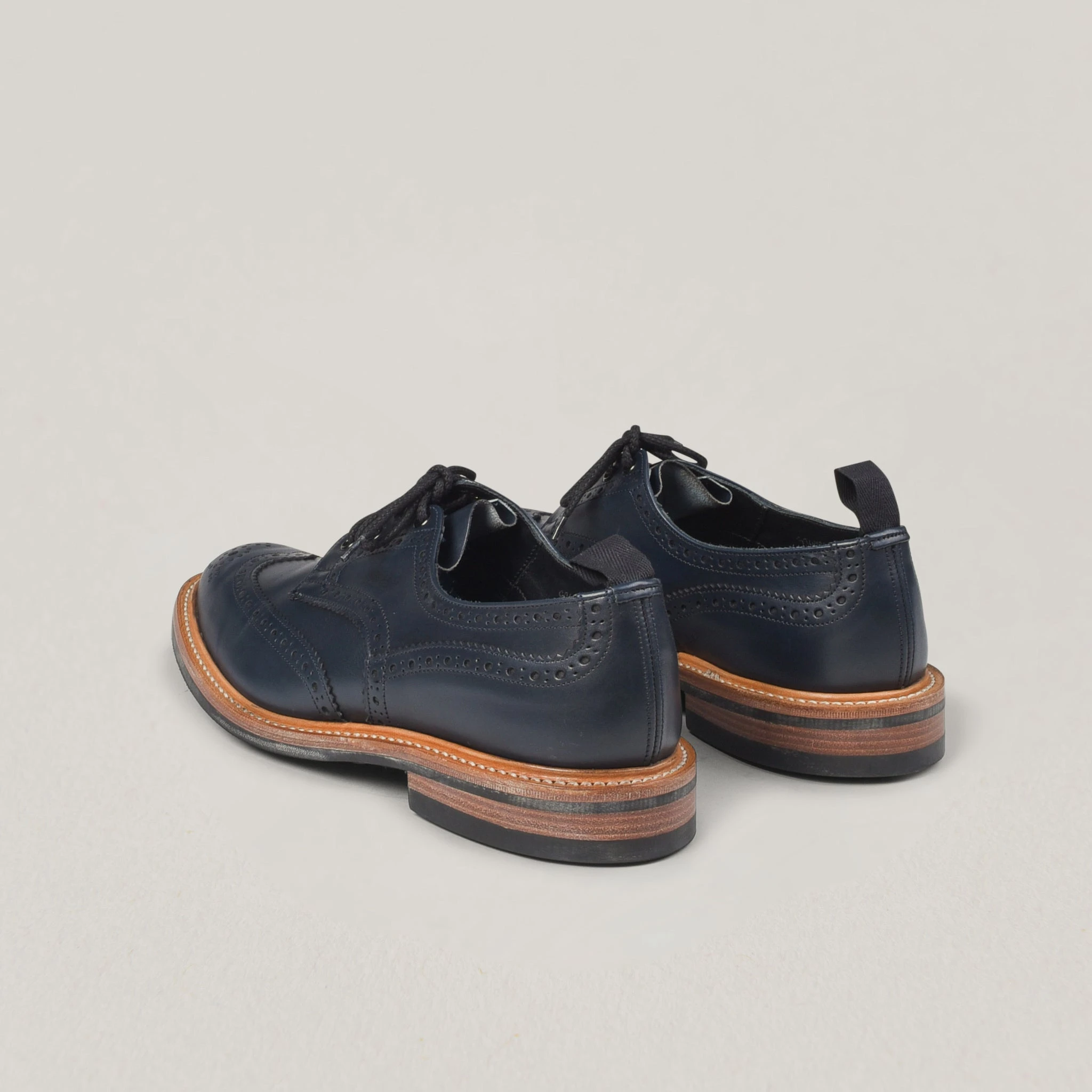 USED TRICKER'S BOURTON BROGUES - NAVY ANILINE 5 USED TRICKER'S BOURTON BROGUES - NAVY ANILINE - Image 3