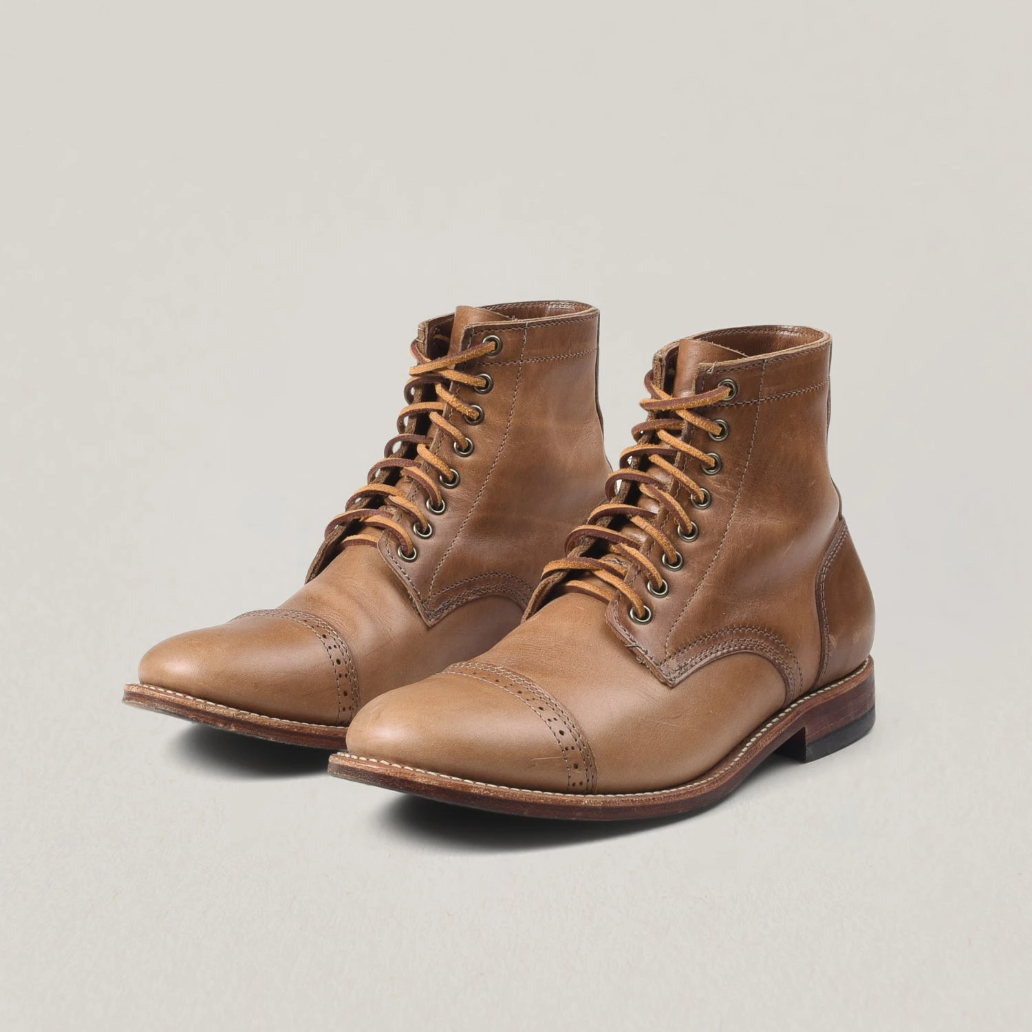 USED OAK STREET BOOTMAKERS CAP-TOE TRENCH BOOT - NATURAL CHROMEXCEL 3 USED OAK STREET BOOTMAKERS CAP-TOE TRENCH BOOT - NATURAL CHROMEXCEL