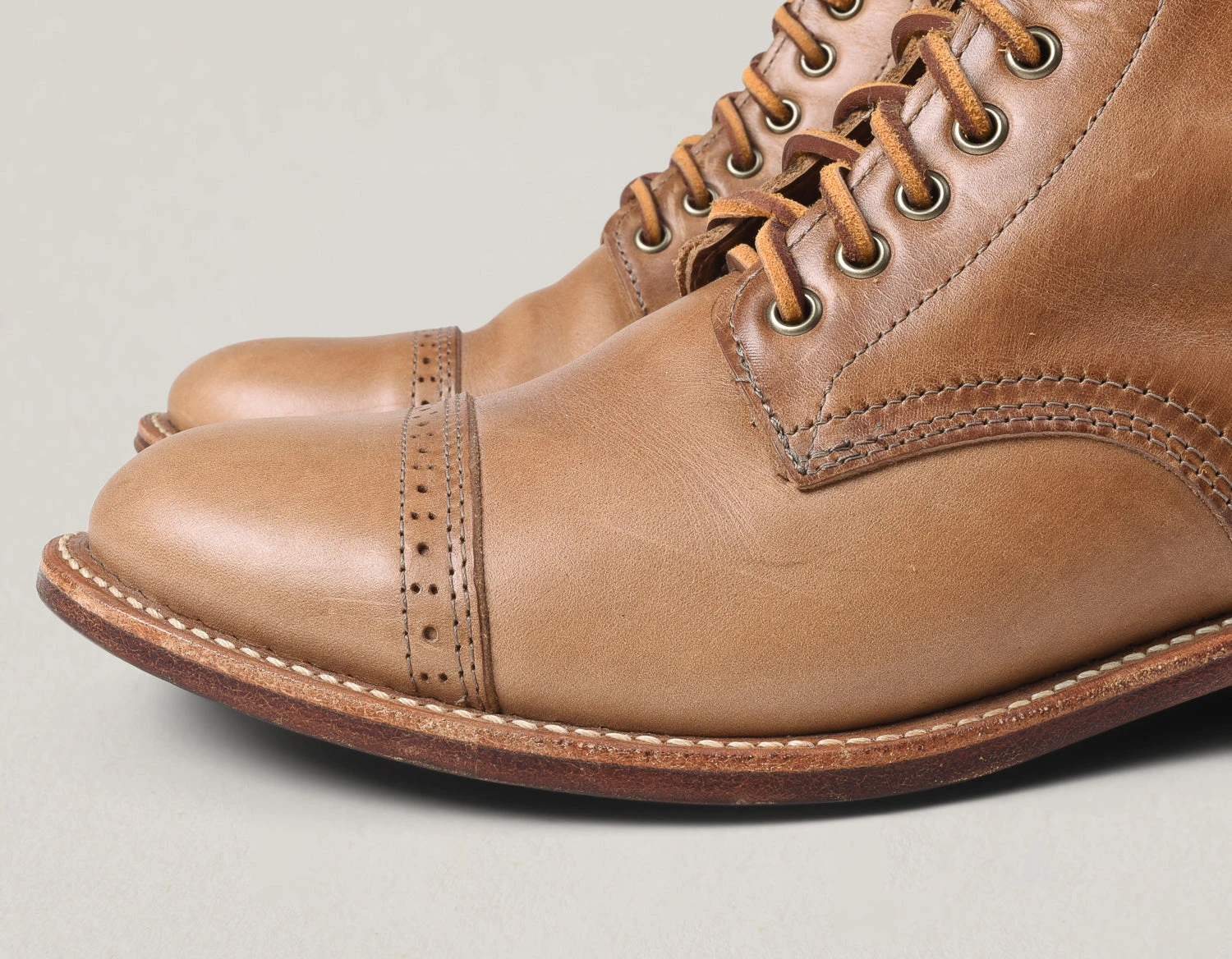 USED OAK STREET BOOTMAKERS CAP-TOE TRENCH BOOT - NATURAL CHROMEXCEL 5 USED OAK STREET BOOTMAKERS CAP-TOE TRENCH BOOT - NATURAL CHROMEXCEL - Image 3