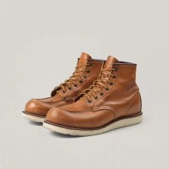 USED RED WING 10875 MOC TOE BOOTS - TAN