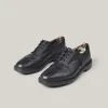 USED TRICKER'S DERBY BROGUE - BLACK SCOTCH GRAIN