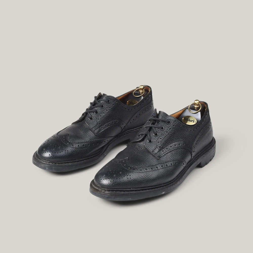 USED TRICKER'S DERBY BROGUE - BLACK SCOTCH GRAIN 3 USED TRICKER'S DERBY BROGUE - BLACK SCOTCH GRAIN