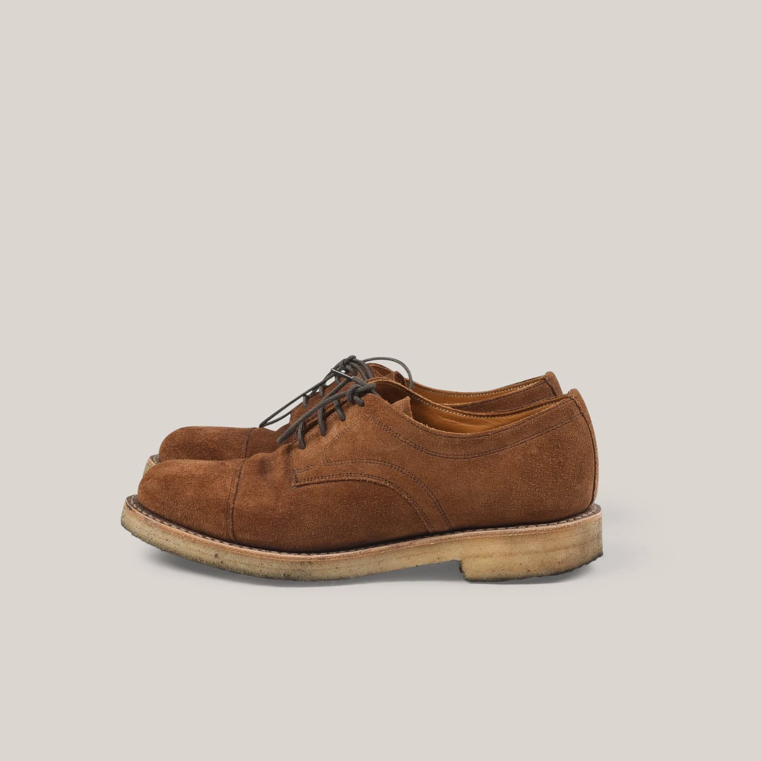 USED JOSPEH CHEANEY & SONS ELEANOR CAPPED DERBY - FOX SUEDE 5 USED JOSPEH CHEANEY & SONS ELEANOR CAPPED DERBY - FOX SUEDE - Image 3