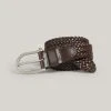 BLEU DE CHAUFFE MANILLE 2 TRESSE BELT - PALISSANDRE -BARBOUR shop belt3 1024x1024@2x