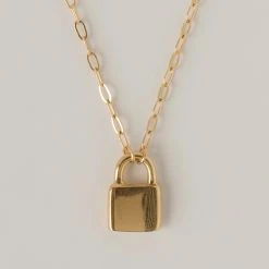 MEREWIF HOLMES PADLOCK NECKLACE